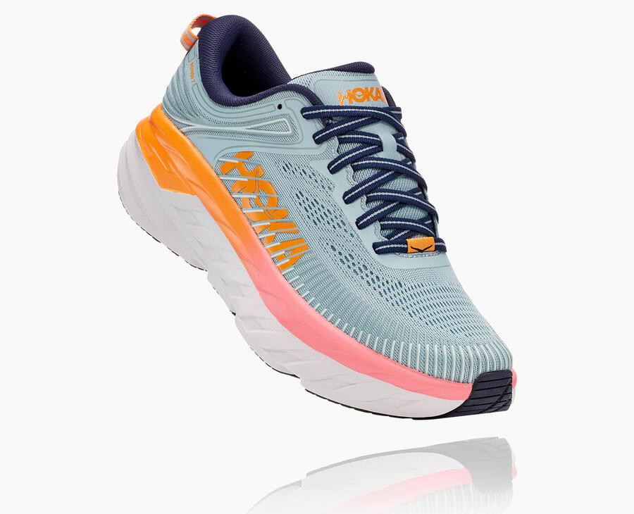 Tenis Hoka One One Feminino Azuis - Bondi 7 - 597-HDKNAC